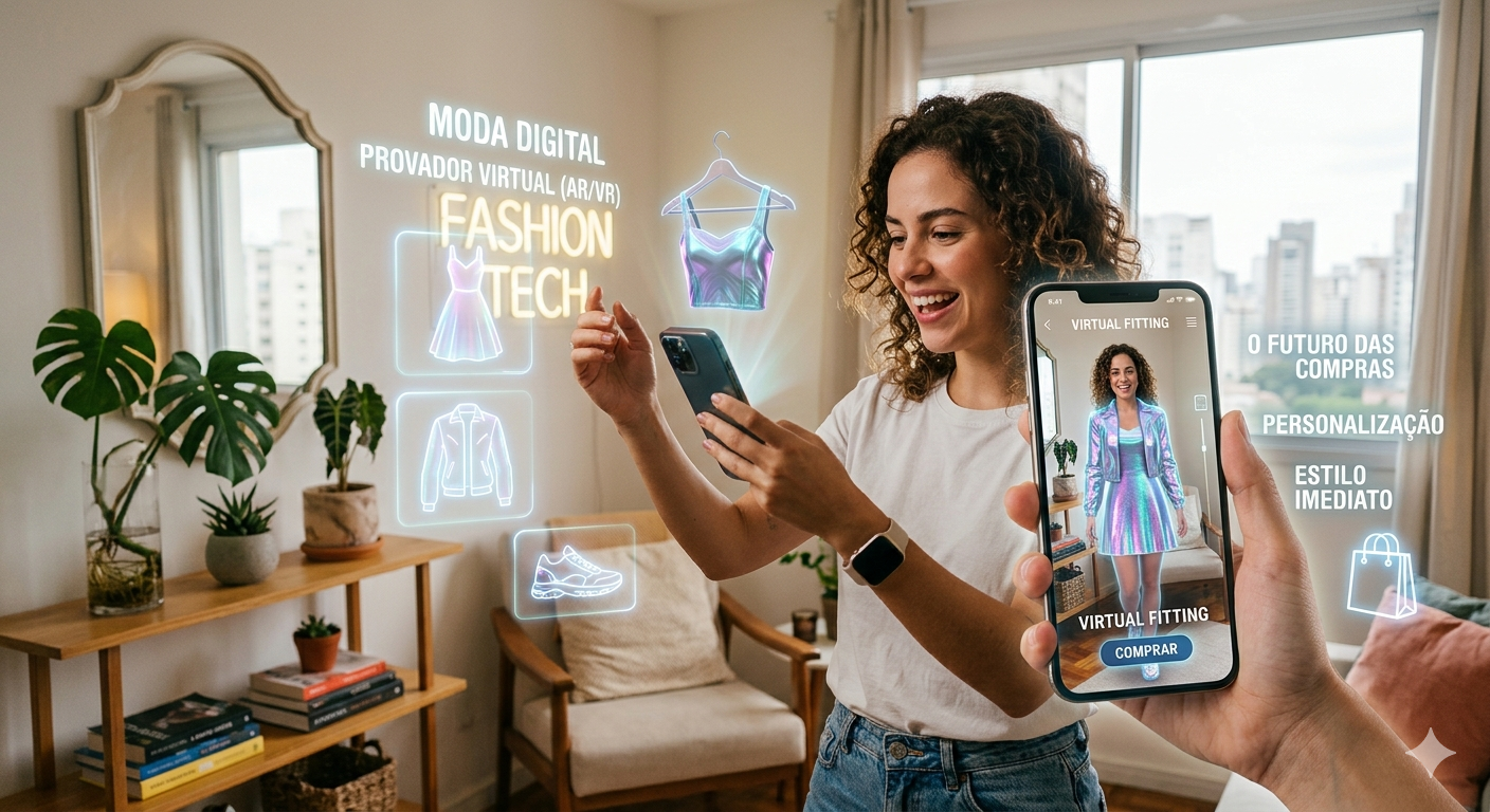 Moda digital e provadores virtuais (AR/VR): o futuro das compras já começou