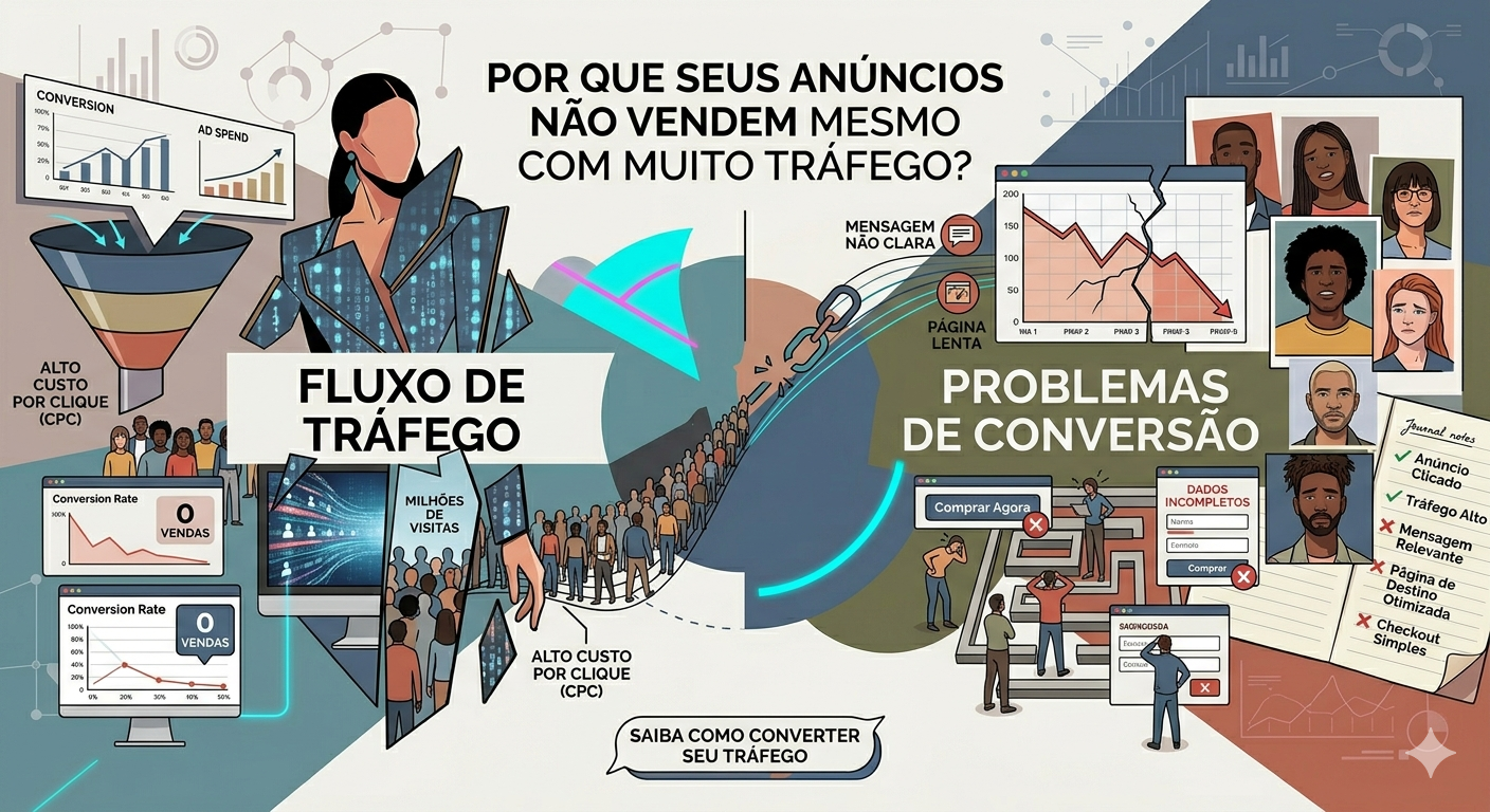 Por que seus anúncios não vendem mesmo com muito tráfego?